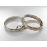 SILVER BANGLES.