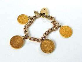 GOLD COIN BRACELET.