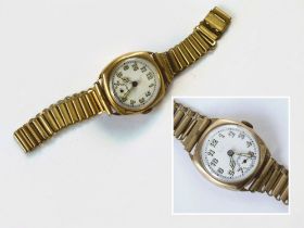 GOLD CASED WATCH.