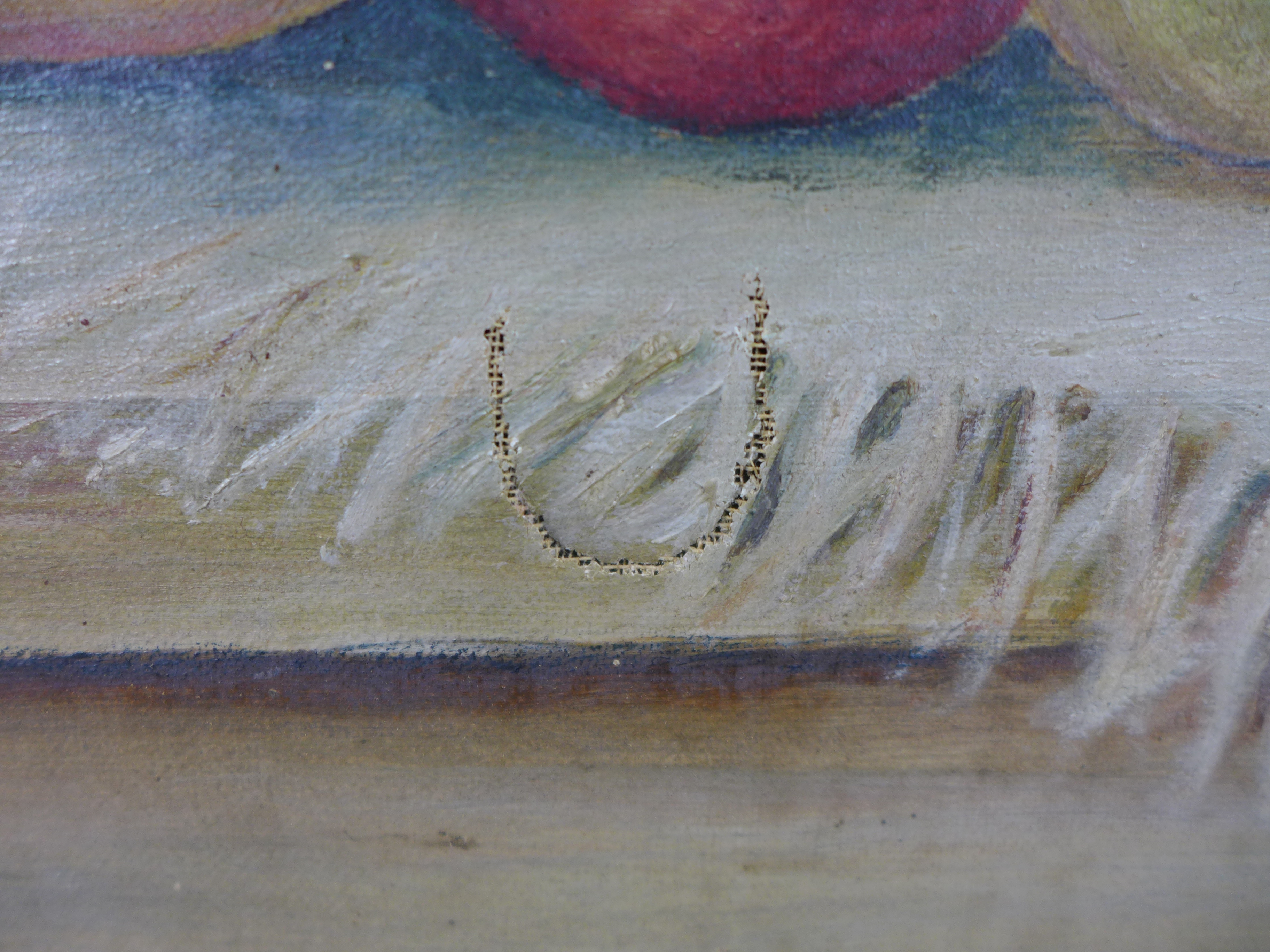 A pair of Edwardian still life paintings of fruit, each monogrammed ‘AS’ and dated 1912, framed. (2) - Image 8 of 10