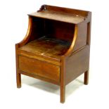 An early 19th century mahogany commode, 56 by 49 by 75.5cm high.