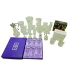 A collection of assorted crystal glass, including a set of six Edinburgh Crystal wine goblets,