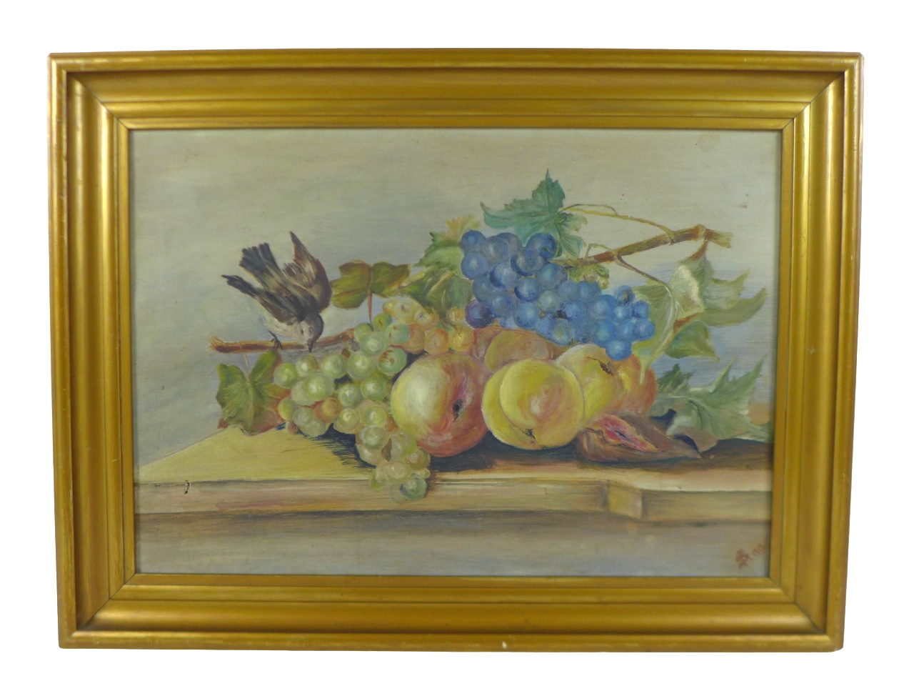 A pair of Edwardian still life paintings of fruit, each monogrammed ‘AS’ and dated 1912, framed. (2) - Image 3 of 10