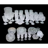 A collection of Royal Doulton crystal, including a vase, 14 by 20.5cm high, a set of seven Royal