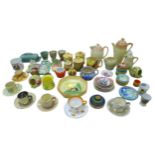 A large group of mixed ceramics, including teacups, sugar bowls, milk jugs, coffee pots and