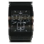 A Rado Diastar black ceramic and stainless steel gentleman's wristwatch, model 538.0849.3, black
