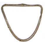 A 9ct gold mariner link chain, 61cm long unclasped, 7.1g.