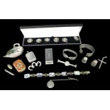 A group of early 20th century British and Scandinavian silver, including an Edwardian cased set of