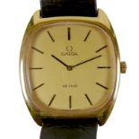 An Omega De Ville steel and gold plated gentleman's wristwatch, circa 1975, ref. 111.0139, the