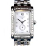 A Longines Dolce Vita Diamonds stainless steel cased lady's wristwatch, model L5.15.50, white