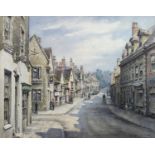 Wilfrid Rene Wood (British, 1888-1976): a view of Stamford, depicting a particularly fine detailed