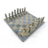 An African soapstone chess set