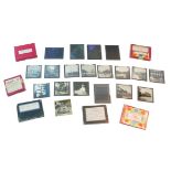 A collection of over forty monochromatic and colour photographic plates, including Paget process