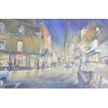 Cyril J. Mayes (British, 20th century): 'St Mary's Street, Stamford', signed and dated