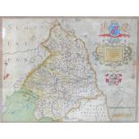 After Christopher Saxton (British, c.1543 - c.1610): Map of Northumbria, dated 1579, 47.5 by 39.5cm,