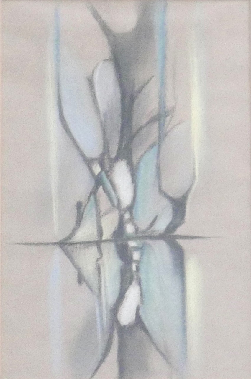 Pam Roberts (Welsh, late 20th century): Three abstract pastels, including 'Blue and Red', signed and - Image 4 of 5