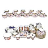 A collection of Royal Crown Derby and Coalport porcelain tea wares, 19th / early 20th century,