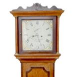 A late 18th century Jonathan Brumhead of Stamford, oak long case clock, with eight day movement,