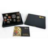 An Elizabeth II Royal Mint UK proof coin set, 'The 2009 UK Proof Coin Set', twelve coin set £5 to 1p