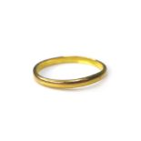 A 22ct gold band ring, size Q, 2.2g.