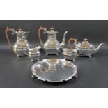 A five piece Elizabeth II silver tea and coffee service, Roberts & Belk, Sheffield 1968,