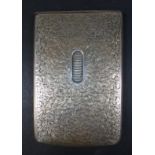 A Victorian silver card case, with hinged flap top, stamped 'Needham's Patent' engraved foliate