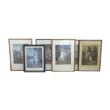 A group of 'Cries of London' engravings, each, glazed and framed. (6)
