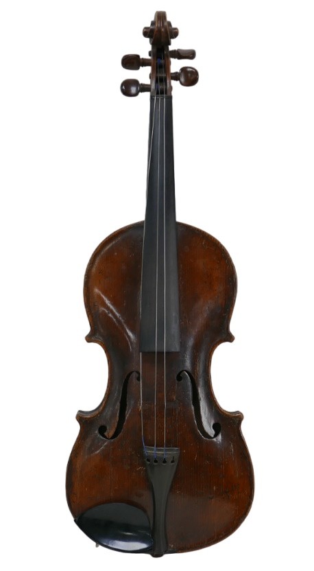 Three 19th century and later violins, comprising one bearing label 'Nicolaus Gagliano Filius - Image 2 of 13