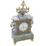 A 19th century marble case mantle clock