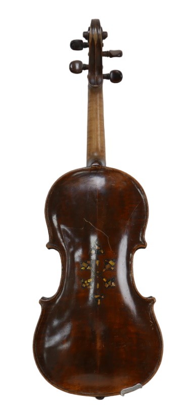 Three 19th century and later violins, comprising one bearing label 'Nicolaus Gagliano Filius - Image 3 of 13