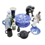 A group of assorted china, including an early Royal Doulton figurine, modelled as 'Darling', HN1319,