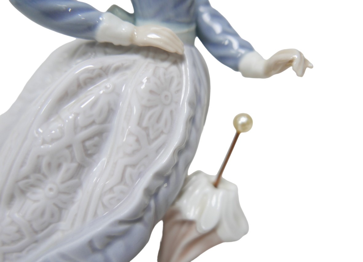 Four Lladro figurines, comprising a 'Dainty Lady', 35cm high, 'Evita' girl with umbrella, 18cm high, - Image 3 of 3
