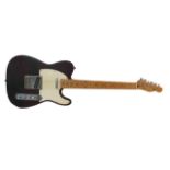 A 1992 Fender Squier Telecaster, made in Korea serial no. M2800909, with maple neck and fingerboard,