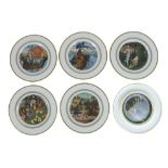 A set of Royal Worcester King Arthur plates, boxed.