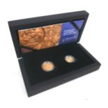 A Hattons of London gold proof ERII 2020 Unknown Warrior two coin half and full sovereign set,