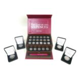 A Danbury Mint cased set 'The Last of the Sixpences', all with plastic capsules and certificates,