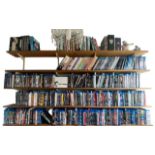 A large collection of Blu-rays and DVDs, of feature films and TV series. (6 boxes)