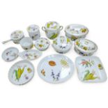 A collection of Royal Worcester dinner wares, decorated in the 'Evesham' pattern, including four