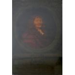 After Sir Peter Lely (British, 1680-1680) reverse glass print portrait of William Temple, dated