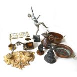A group of ornaments and metal wares, (1 box)