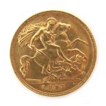 An Edward VII gold half sovereign, 1906.