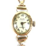 A 9ct gold lady's Avia Incabloc cocktail watch, with 17 jewel movement, Roman numeral dial, 12.1g