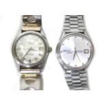 Two retro Seiko wristwatches, comprising a 1960s Seiko Sportsman Sea Horse wristwatch, with silvered