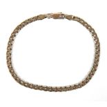 A 9ct gold curb link bracelet, 6.3g, 20cm long.