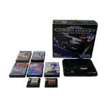 A 1990s Sega Megadrive Sonic the Hedgehog edition console pack, with Sonic game, two controllers and
