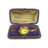 A vintage Rolex lady's 9ct gold cocktail watch, with Roman numeral dial, damaged gold bracelet, 20.