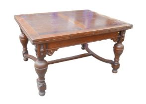 A Victorian mahogany extending dining table.