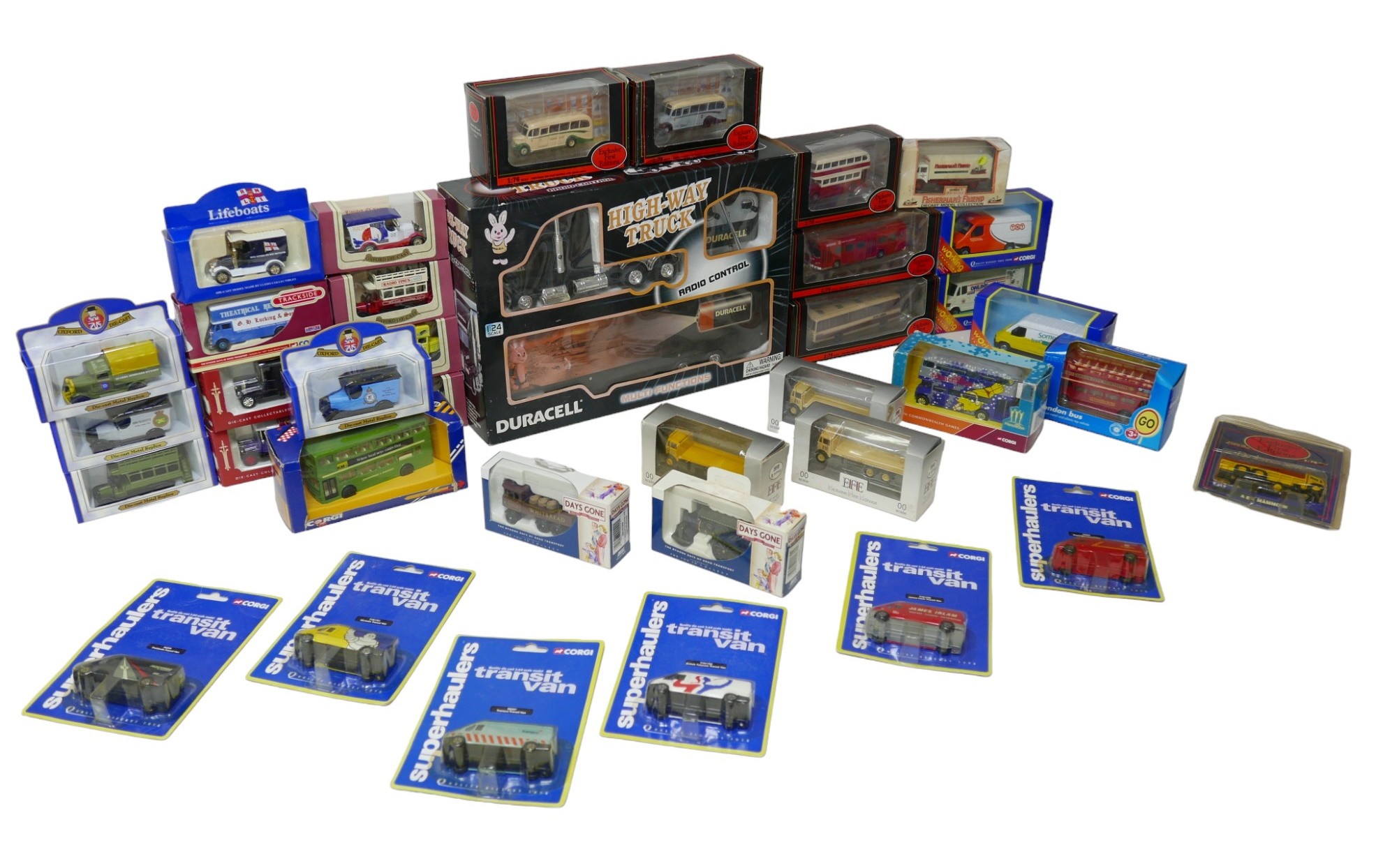 Over thirty-five Corgi and other die-cast models, including some Days Gone and Oxford models, all