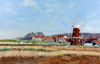 Arthur A. Pank (British, 20th century): The Windmill at Cley, signed lower right, oil on canvas