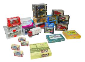 A group of various die-cast toys, including Corgi Limited edition Stirlings Choice, Island transport